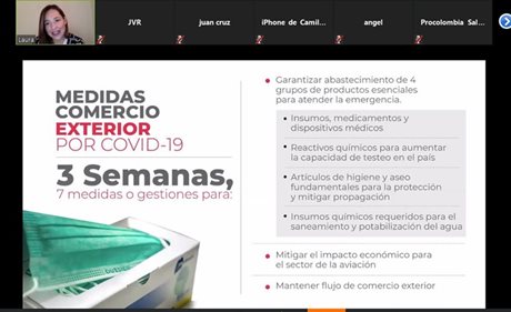 La Viceministra explicó que el flujo de las operaciones comerciales se ha mantenido durante este periodo.